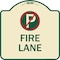 Signmission Fire Lane No Parking Symbol Heavy-Gauge Aluminum Architectural Sign, 18" x 18", TG-1818-24018 A-DES-TG-1818-24018 - alternate 1